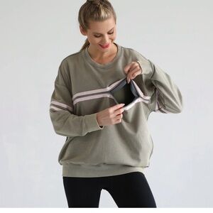 Celine Slouchy Nursing Pullover (Olive Grove) size S/M